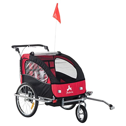 Aosom Elite II 3-in-1 Double Child Bike Trailer/Stroller/Jogger