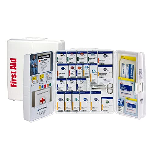 Pac-Kit by First Aid Only 1000-FAE-0103 Large Smart Compliance General Workplace First Aid Cabinet with Pain Relief Medication