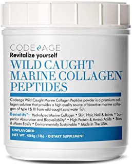Codeage Marine Collagen Powder Hydrolyzed Fish Collagen Peptides