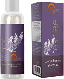 Pure Tea Tree Oil Shampoo - Natural Essential Oil Anti-Dandruff Shampoo For Dry Itchy & Flaky Scalp - Anti-fungal & Anti-Bacterial - Sulfate Free Hydrating Cleanser - Prevent Head Lice & Thinning Hair