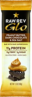 Raw Rev Glo Vegan Gluten-Free Protein Bars - Peanut Butter Dark Chocolate & Sea Salt 1.6 ounce