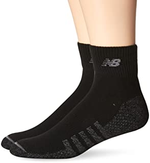 New Balance Unisex 2 Pack Technical Elite Quarter with Coolmax Socks