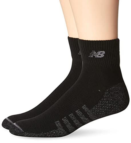 New Balance Unisex 2 Pack Technical Elite Quarter with Coolmax Socks