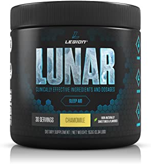 Legion Lunar Natural Sleep Aid Supplement - Herbal Sleeping Aids for Insomnia Relief & to Fall Asleep Fast. With Melatonin