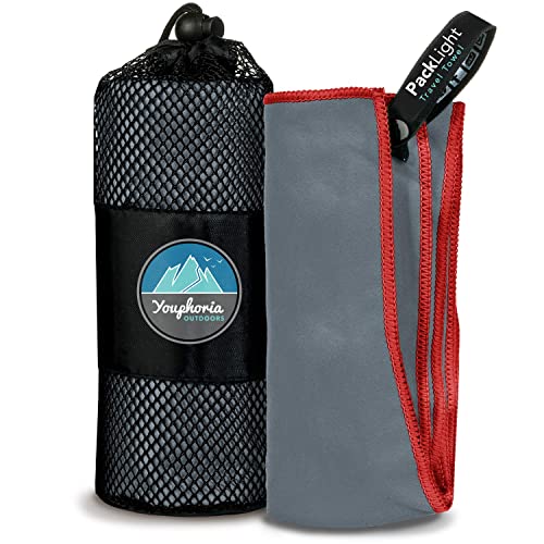 Youphoria Outdoors Microfiber Quick Dry Travel Towel - Ideal Fast Drying Towels for Travel