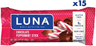 LUNA BAR - Gluten Free Bar - Chocolate Peppermint Stick -