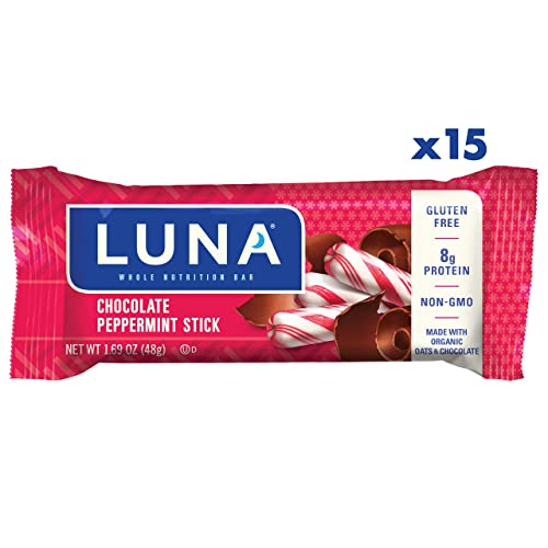 LUNA BAR - Gluten Free Bar - Chocolate Peppermint Stick -