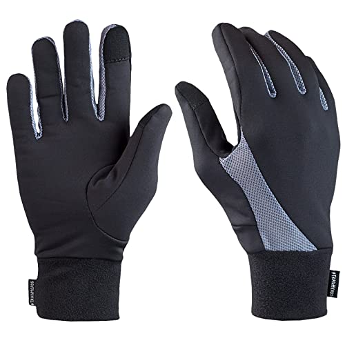 TrailHeads Elements Touchscreen Running Gloves - black/grey