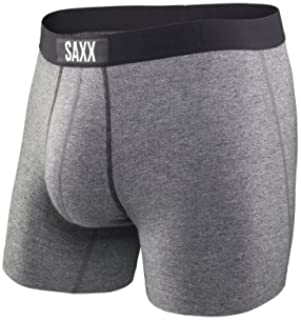 Saxx Underwear Vibe Men's Boxer Briefs Ballpark Pouch Salt and Pepper Large