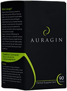 Auragin Korean Red Panax Ginseng: Made in Korea  6 Year Roots  No Additives or Other Ingredients  100% Korean Red Ginseng in Every Tablet