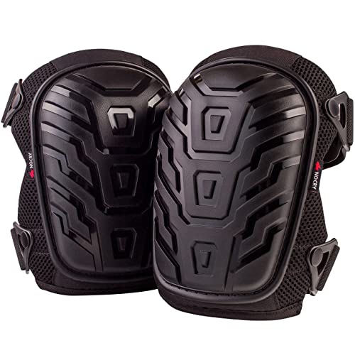 NoCry Professional Knee Pads with Heavy Duty Foam Padding and Comfortable Gel Cushion