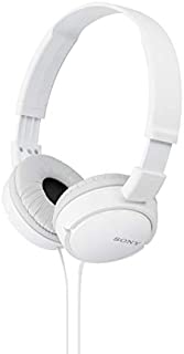 Sony ZX Series Wired On-Ear Headphones, White (MDRZX110/WHI)