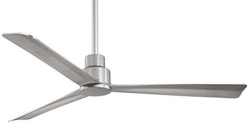 Minka-Aire F787-SL Simple 52 Inch Outdoor 3 Blade Ceiling Fan with DC Motor in Silver Finish