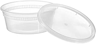 Mr. Miracle 8 Ounce Food/Multi-Purpose/Slime Plastic Containers with Matching Lids. Sealable, Non-Leaking. 15 Pack. Microwavable, Freezer and Dishwasher Safe