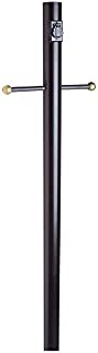 Design House 579714 Outdoor Lamp Post Accessory, Black, Post & Outlet