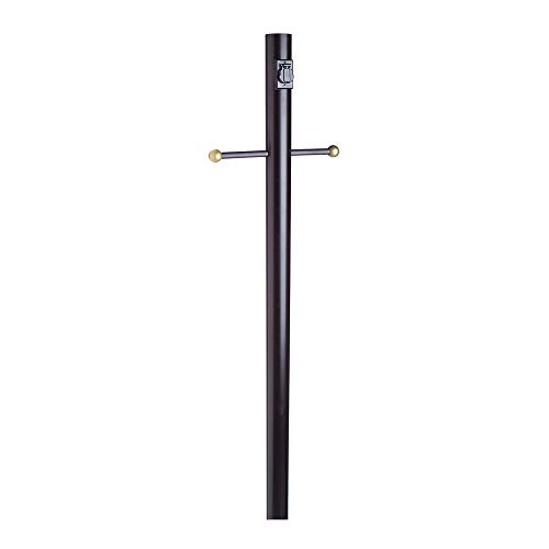 Design House 579714 Outdoor Lamp Post Accessory, Black, Post & Outlet