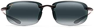 Maui Jim Ho'okipa Reader Rectangular Reading Sunglasses, Gloss Black/Neutral Grey Polarized, Medium + 2.5