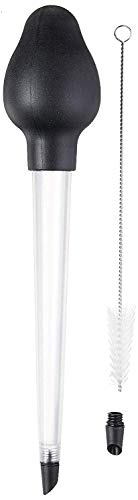 Tovolo Easy-to-Use, Angle Tipped, Dripless Baster for Turkey Roasting, Dishwasher-Safe, BPA-Free Silicone & Plastic, Large, 1 Count, Clear