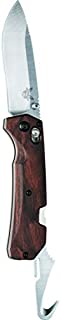 Benchmade - Grizzly Creek 15060-2 Knife, Drop-Point Blade, Plain Edge, Satin Finish, Wood Handle