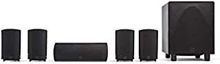 Definitive Technology ProCinema 6D - Compact 5.1 Channel Home Theater Speaker System (2019 Model) | 250-Watt Powered Subwoofer, Center Channel + 4 Speakers | Sleek, Modern Looks Match Any Décor, Black