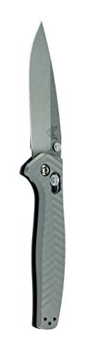 Benchmade - Anthem 781 EDC Manual Open Folding Knife Made in USA, Drop-Point Blade, Plain Edge, Satin Finish, Titanium Handle, Made in the USA