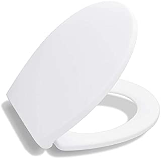 Toilet Seat Round BATH ROYALE BR620-00 White Premium Round Toilet Seat Slow Close, Replacement Toilet Seat Fits All Toilet Brands including Kohler, Toto and American Standard