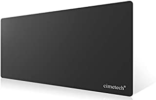 cimetech Gaming Mouse Pad XXL Comfortable Superfine Fiber Desktop Extended Large Mouse Pad Waterproof Keyboard Mat with Non-Slip Base, Smooth Surface for Computer and Desk (25.312.40.04inches)-Black