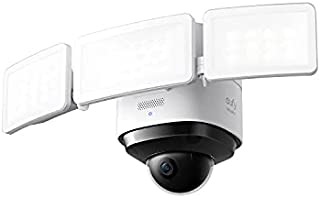 eufy Security Floodlight Cam 2 Pro, 360-Degree Pan and Tilt Coverage, 2K Full HD, Smart Lighting, Weatherproof, On-Device AI Subject Lock and Tracking, No Monthly Fee