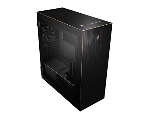 MSI MPG SEKIRA 500G Full Tower Gaming Computer Case'Black with Gold Trim, 2X 200mm Plus 1x120mm Fans, USB Type-C, Tempered Glass Panel, E-ATX, ATX, mATX, Mini-ITX'