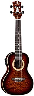 Luna Guitars 15th Anniversary, 4-String Concert Acoustic/Electric Ukulele with Case (UKE15THC)