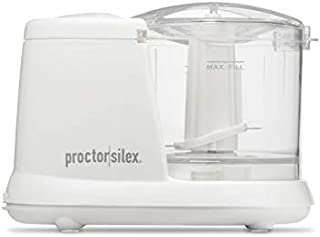 Proctor Silex Durable Mini Food Processor & Vegetable Chopper to Chop, Puree & Emulsify, 1.5 Cup, White