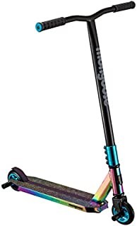 Mongoose Rise 100 Pro Youth and Adult Freestyle Kick Scooter, High Impact 110mm Wheels, Bike-Style Grips, Lightweight Alloy Deck, Oil Slick