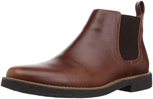 Deer Stags Men's Rockland Memory Foam Dress Casual Comfort Chelsea Boot, Redwood/Dark Brown, 11 Medium US