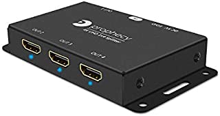 gofanco Prophecy 1x4 HDMI 2.0 Splitter 4K 60Hz HDR Compact USB Powered Auto Scaling Wall Mount, YUV 4:4:4, 3D, HDMI 2.0a, HDCP 2.2, EDID, 18Gbps, Low Heat, 4 Port 1 in 4 Out (PRO-HDRsplit4P-LT)