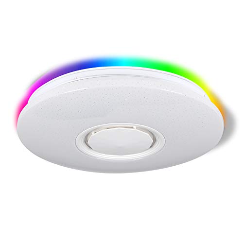 Dimmable Music Smart LED Ceiling Light Flush Mount with Bluetooth Speaker, RGB Close to Ceiling Lamp Lighting Fixture with Remote
</p>
                                                            </div>
                            <div class=