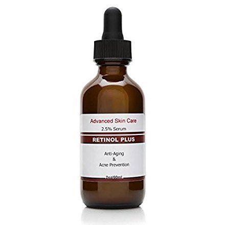 Retinol Cream 2.5% (2.oz bottle) with Vitamin C Serum 20%, Salicylic Acid 2%, 3.5% Niacinamide B3, 10% MSM and Tea Tree Oil - Anti Aging and Skin Clearing Serum Acne, Best Retinol serum for face