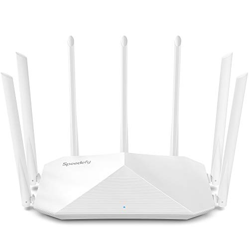 Speedefy AC2100 WiFi Router, Gigabit Dual Band Smart Wireless Router, 4x4 MU-MIMO & 7 External Antennas for Strong Signal and High Speed, Parental Control, Guest Network, Easy Setup (Model K7W)