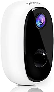 AKASO Wireless Security Camera Outdoor/Indoor 1080P, 10000mAh Rechargeable Battery-Powered WiFi Camera for Home Security, Night Vision, 2-Way Audio, Motion Detection, Waterproof, Works with Alexa