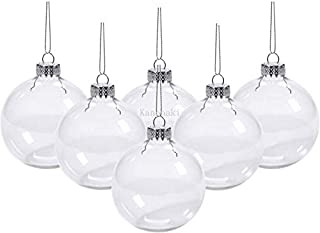 Kanonaki Case of 12 Clear Plastic Round Ball Ornaments - The Look of Glass Ornaments