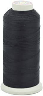 Mandala Crafts Bonded Nylon Thread for Sewing Leather, Upholstery, Jeans and Weaving Hair; Heavy-Duty; 1500 Yards Size 69 T70 (Black)