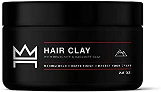 Hair Craft Co. Clay Pomade 2.8oz - Shine-Free Matte Finish - Medium Hold/Natural Look (Dense Clay)  Mens Styling Product, Barber Approved  Ideal for Textured, Thickened & Modern Hairstyles  Unscented