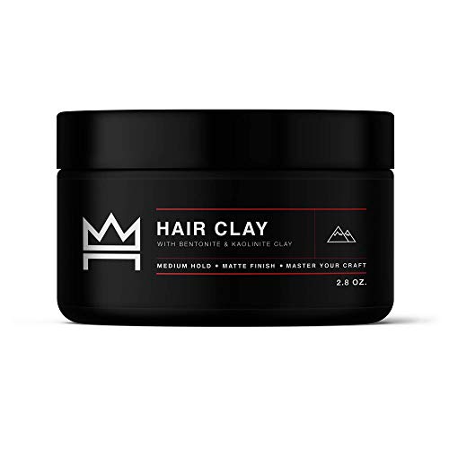 Hair Craft Co. Clay Pomade 2.8oz - Shine-Free Matte Finish - Medium Hold/Natural Look (Dense Clay)  Mens Styling Product, Barber Approved  Ideal for Textured, Thickened & Modern Hairstyles  Unscented