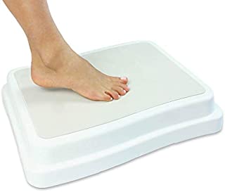 Vive Bath Step (4 inch) - Slip Resistant Shower Stepping Stool - Elevated Bathroom Safety Aid for Handicap, Elderly Seniors Entering, Exiting Bathtub - Nonslip Heavy Duty Bathtub, Bed, Kitchen