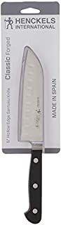 HENCKELS CLASSIC Hollow Edge Santoku Knife, 5-inch, Black/Stainless Steel