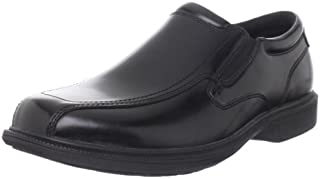 Nunn Bush Men's Bleeker Street Slip On Loafer with KORE Slip Resistant Comfort Technology, Black, 10 Wide US