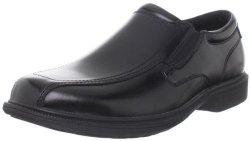 Nunn Bush Men's Bleeker Street Slip On Loafer with KORE Slip Resistant Comfort Technology, Black, 10 Wide US