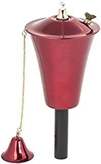 Kona Outdoor Tiki Style Torch - Elegant Oil Lamp Includes Matching Snuffer, Fiberglass Wick and 54 Metal Pole - Quick, Easy Set Up as Landscape Lighting or Simple Garden Decor (Cranberry)