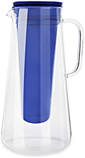 LifeStraw Home 7-Cup Glass Water Filter Pitcher Tested to Protect Against Bacteria, Parasites, Microplastics, Lead, Mercury, and a Variety of Chemicals (Cobalt)