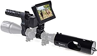 2020 Upgrade Megaorei Digital Night Vision Scope Video Camera for Riflescopes Hunting IR Optics Sight 720P Video/Photo with 4.3 inch HD Display and Infrared Laser Flashlight 32GB Micro SD Card