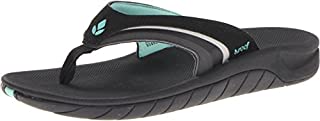 Reef Women's Slap 3 Sandal, Black/Black/Aqua, 11